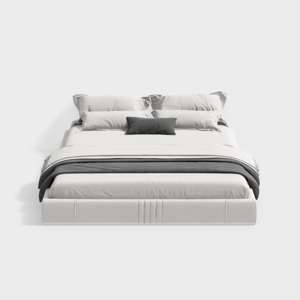 現代無背雙人床