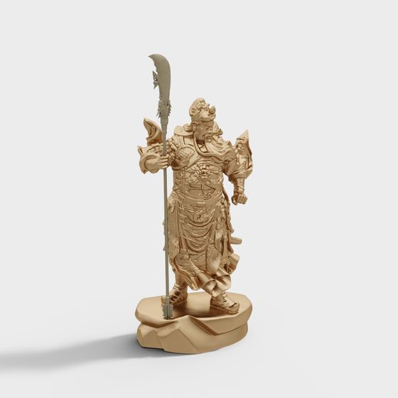 Bronze Armored Warrior 3D Model