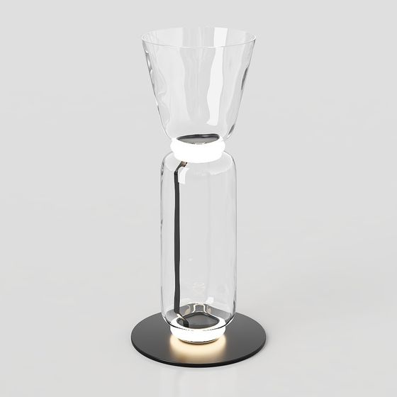Elegant Glass Hourglass 3D model