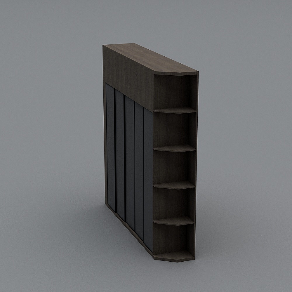 Modern Minimalist Bookshelf 3D model