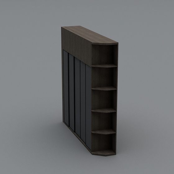 Modern Minimalist Bookshelf 3D model