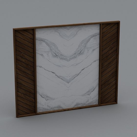 Marble Art Frame 3D model for Interior Design