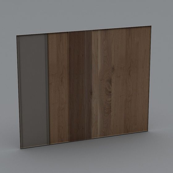 Stylish Wooden Shutter 3D model for Modern Interiors
