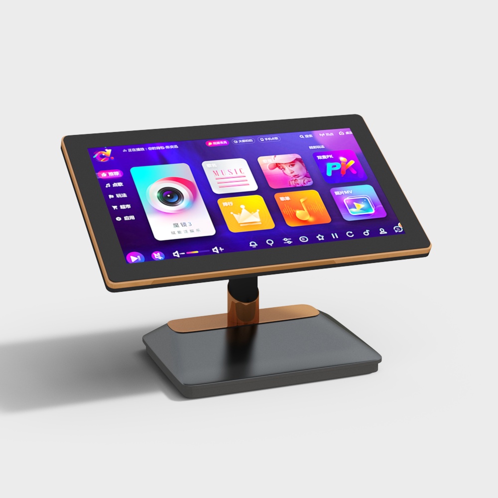 Stylish Low Poly Touchscreen Device 3D model
