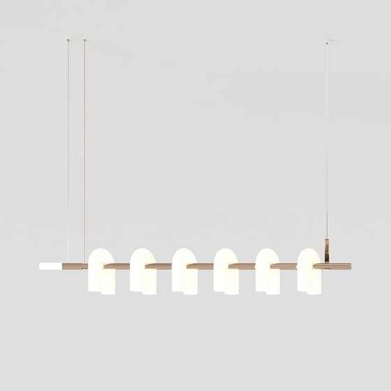 Elegant Low-Poly Chandelier 3D model