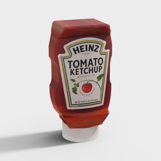 Heinz Ketchup Bottle 3D model for Creative Projects