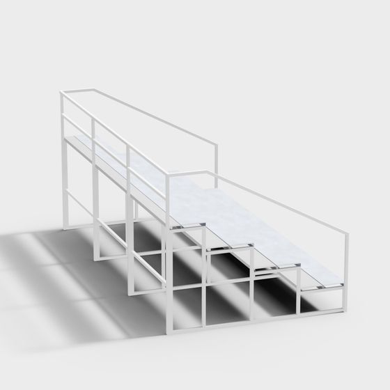 Minimalist 3D Staircase Model for Creative Projects