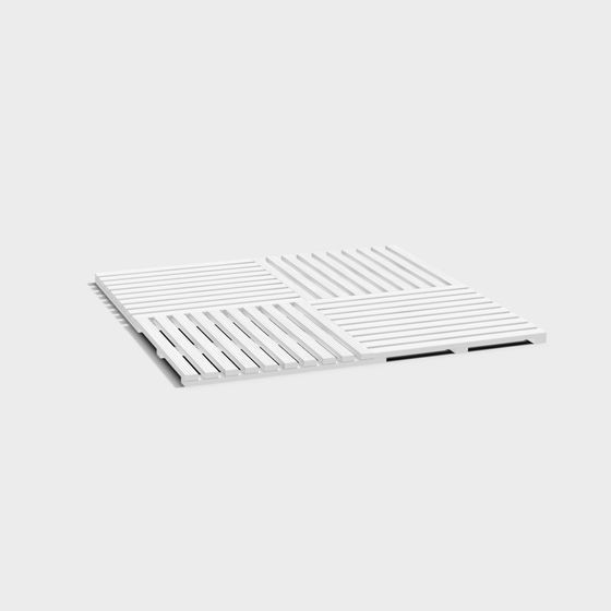 Simple Wooden Lattice Panel 3D model