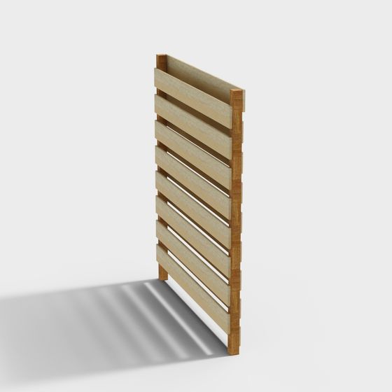 Elegant Wooden Screen 3D Model Design