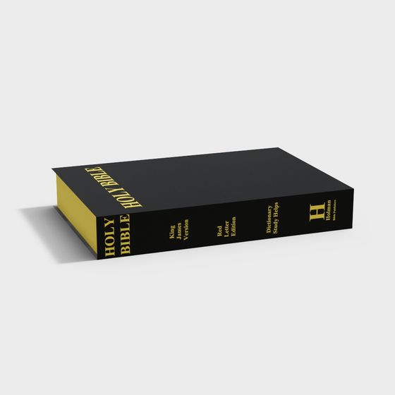 Stylish 3D Model of the Holy Bible for Creative Use