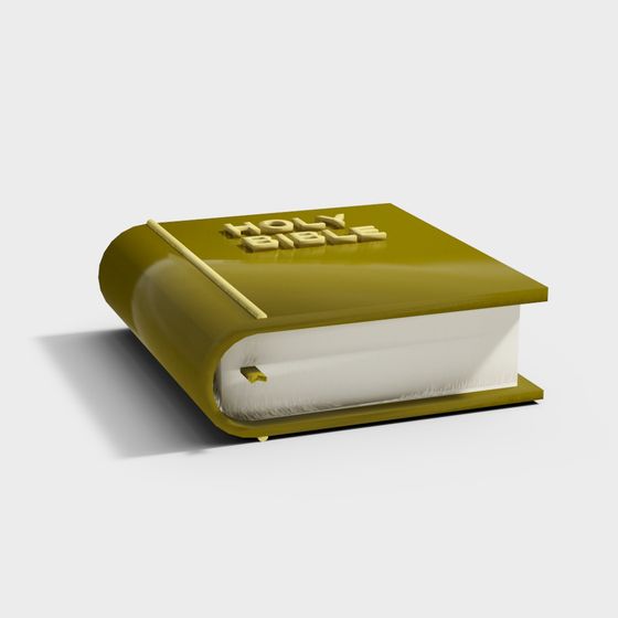 Sacred Bible Low-Poly 3D Model