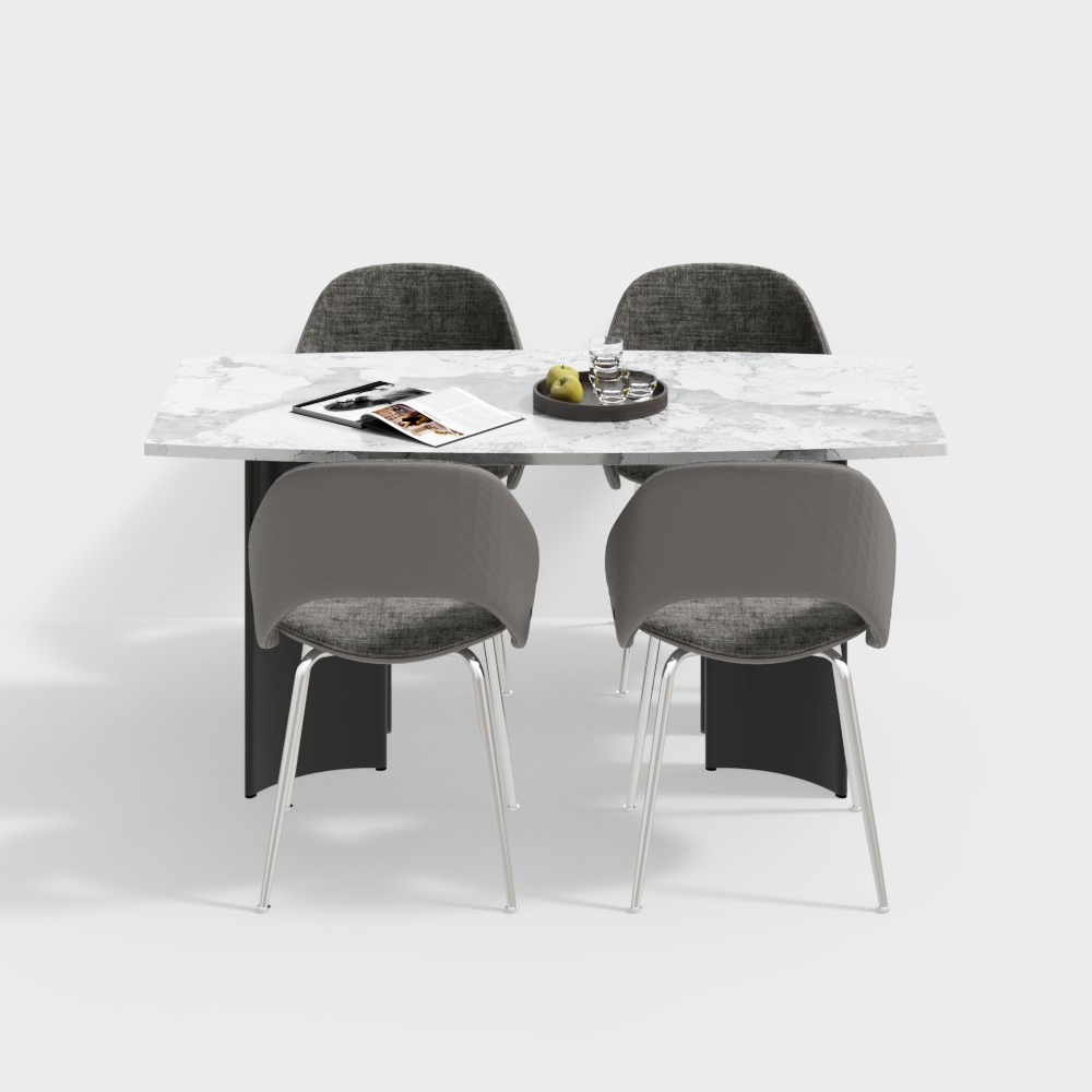 Ensemble de Table à Manger Moderne et Chaises