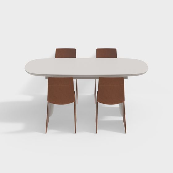 현대식 식탁과 의자 세트