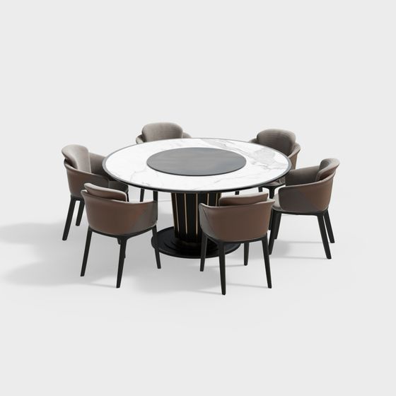 Elegant Round Table 3D model for Modern Spaces