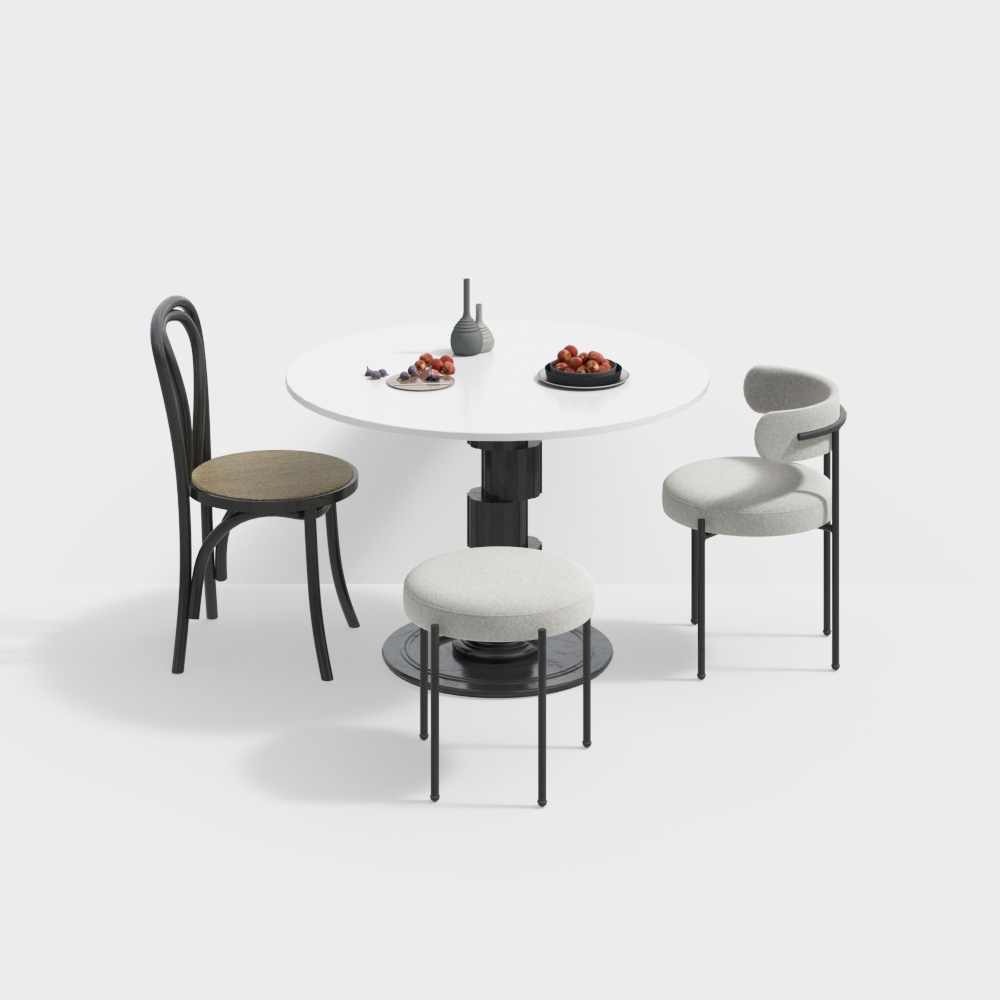 Французский обеденный стол и стулья