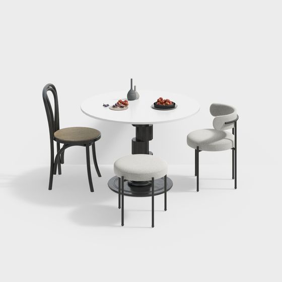 Французский обеденный стол и стулья