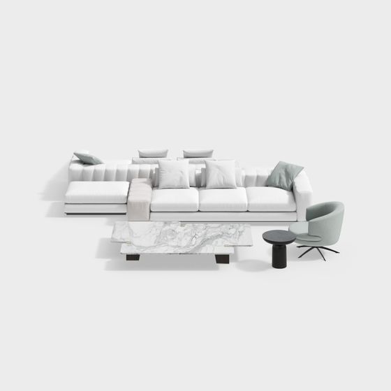 Urban Living Room Set 3D model