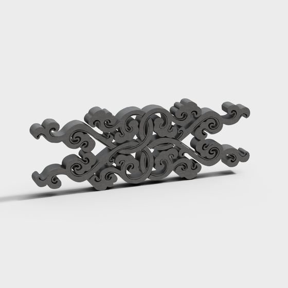 Mystical Cloud Roll Motif 3D Model