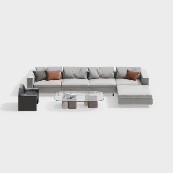 Urban Living Room Set 3D model