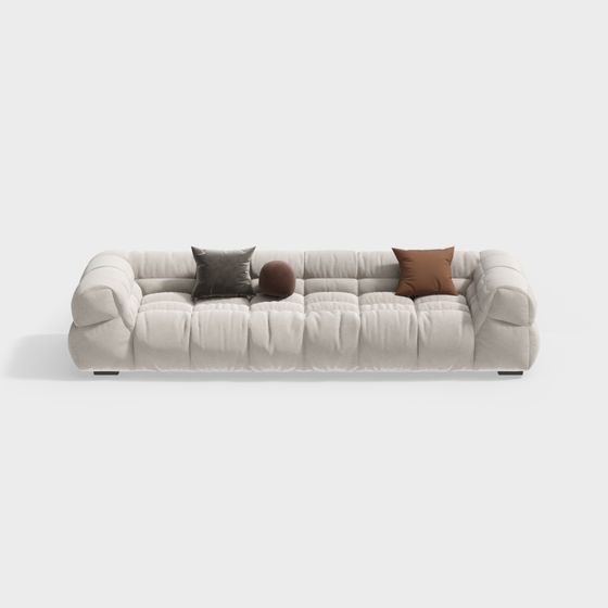 Modern Low-Polygon Sofa 3D model for Artistic Spaces