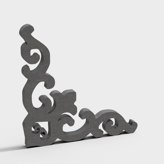Curly Scroll 3D model