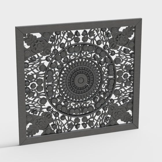 Mandala Wall Art 3D model