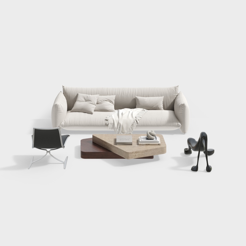 Modern Medieval Retro Living Room Modular Sofa