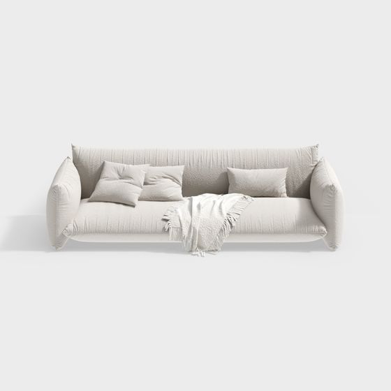 Unique Low-Poly Sofa 3D Model for Modern Interiors
