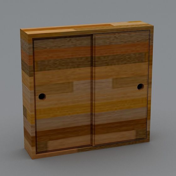 Stylish Wooden Cabinet 3D model for Modern Interiors