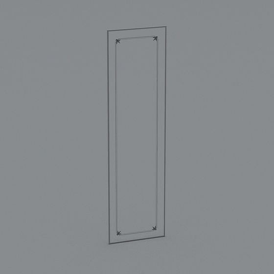 Transparent Glass Door 3D Model