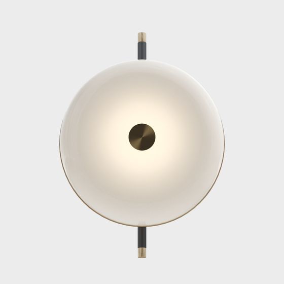 Modern Flos Round Acrylic Wall Lamp 3D Model in Brown