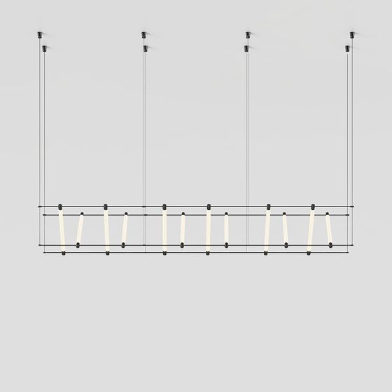 Sleek Pendant Light 3D model