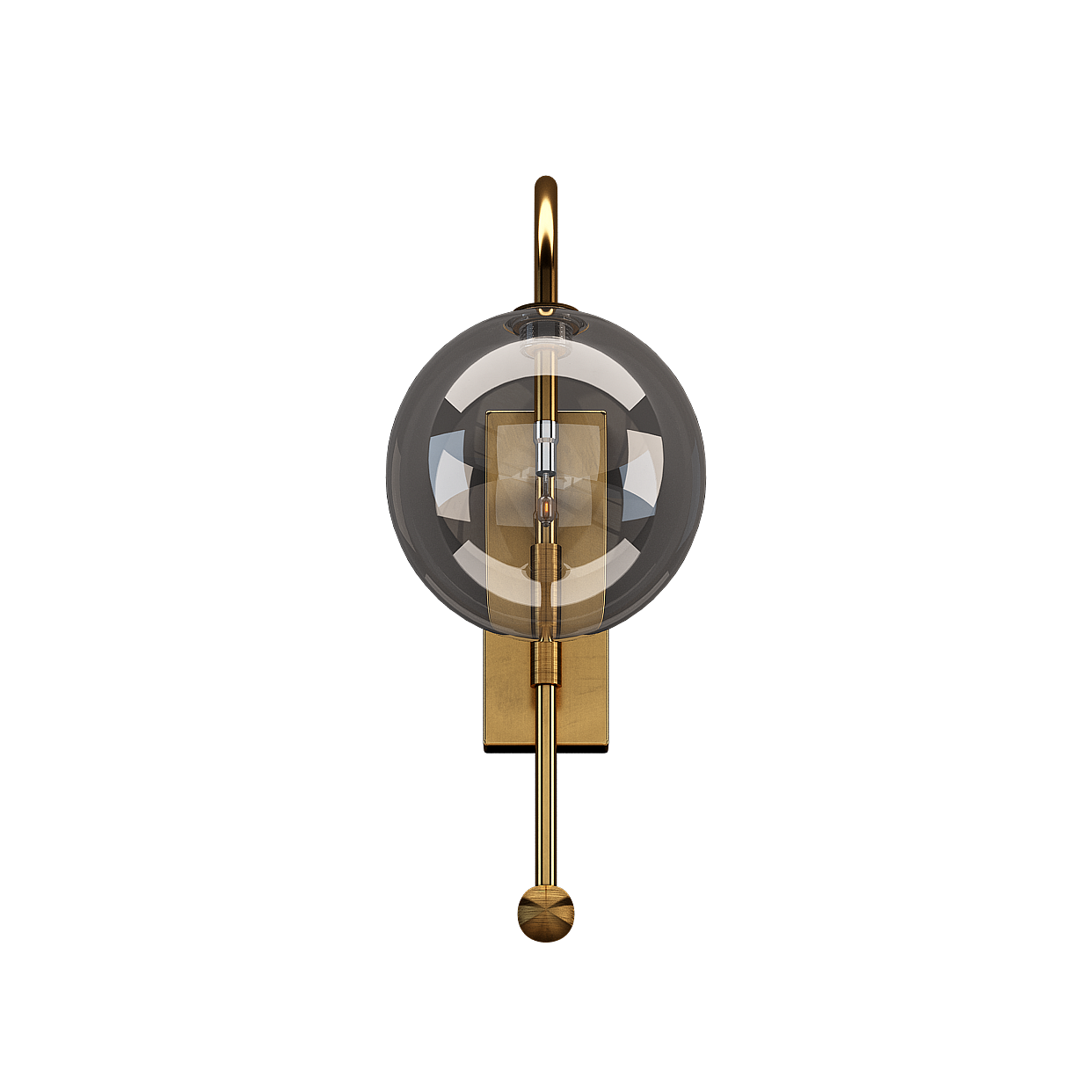Elegant Golden Pendant Light 3D Model – Minimalist Lighting