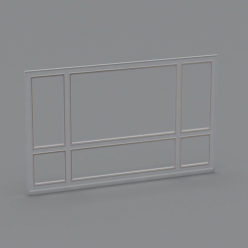 Simple European solid wood background wall