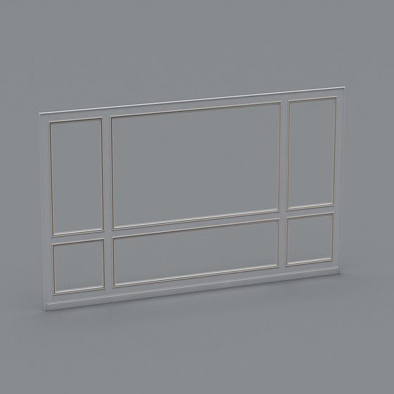 Elegant Panel Wall Decoration 3D model