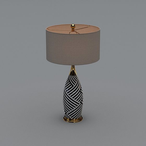 Elegant Polygonal Table Lamp 3D model