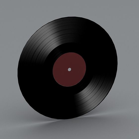 Vintage Vinyl Record 3D model