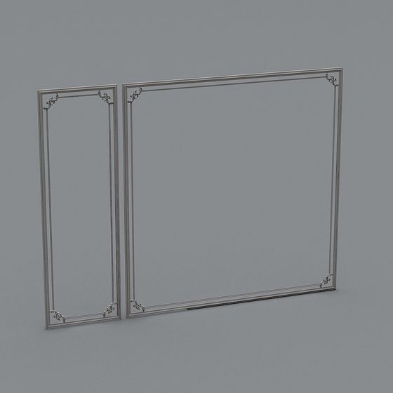 Elegant Metal Frame 3D Model for Modern Design