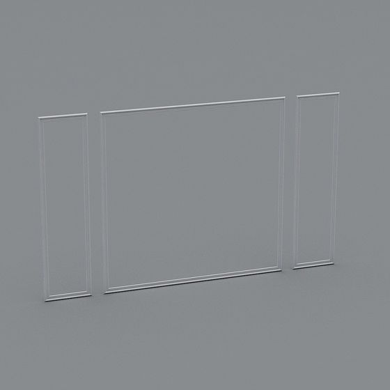 Elegant Panel 3D model in Low Poly Style
