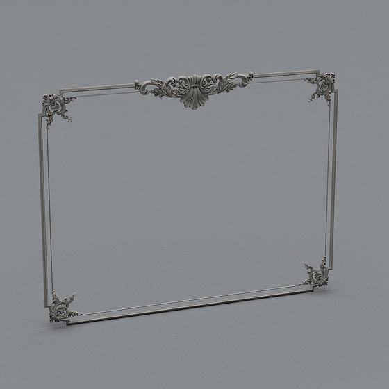 Vintage Frame Low-Poly High-Detail 3D model