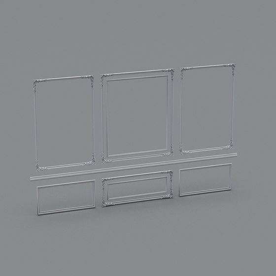 Classical Frame Set 3D model for Creative Projects