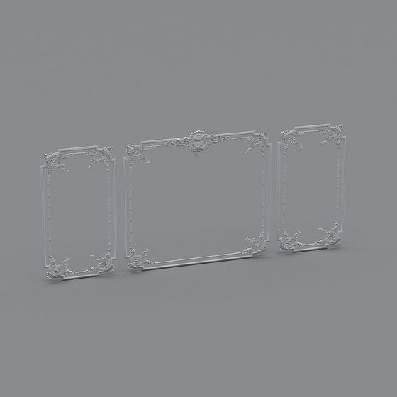 Elegant Low-Polygon 3D Frame Model for Creative Projects