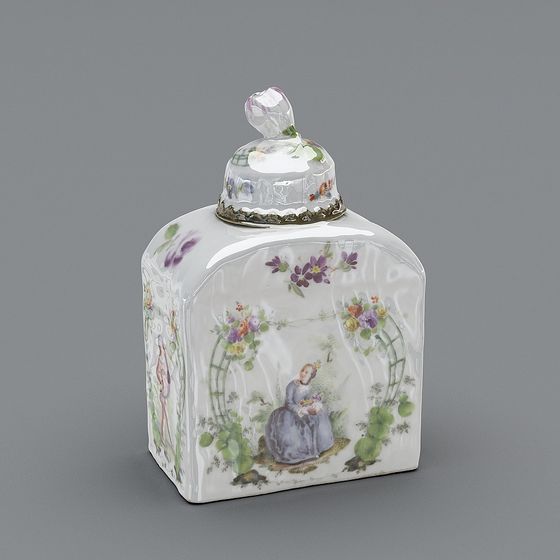 Elegant Vintage Teapot 3D model