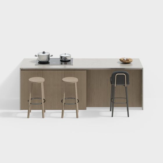 Urban Kitchen Low-Poly 3D model