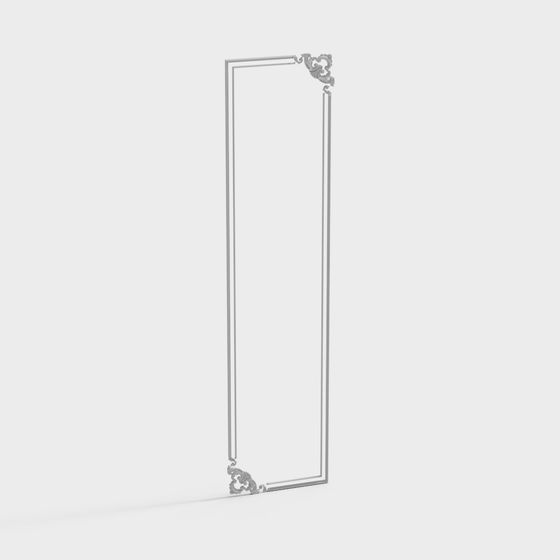 Elegant Classical Door Frame 3D Model