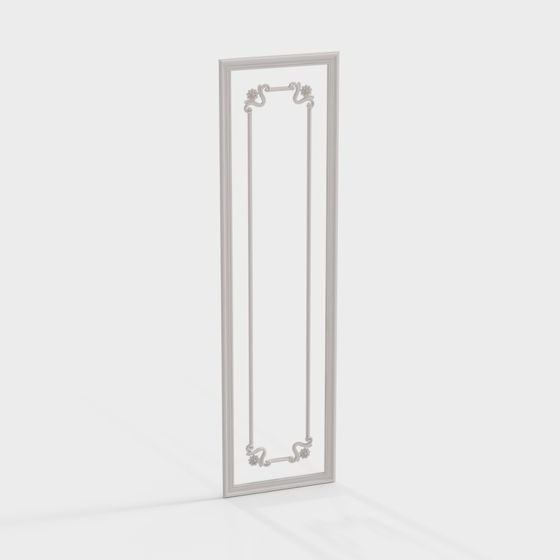 Elegant Low-Polygon 3D Model Door Frame