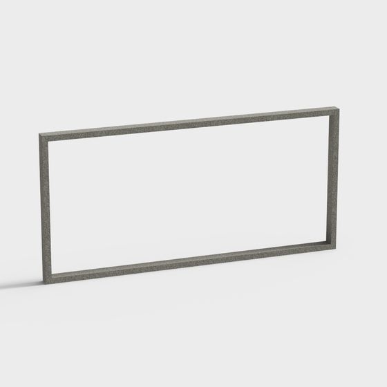 Sleek Concrete Frame Wall 3D model