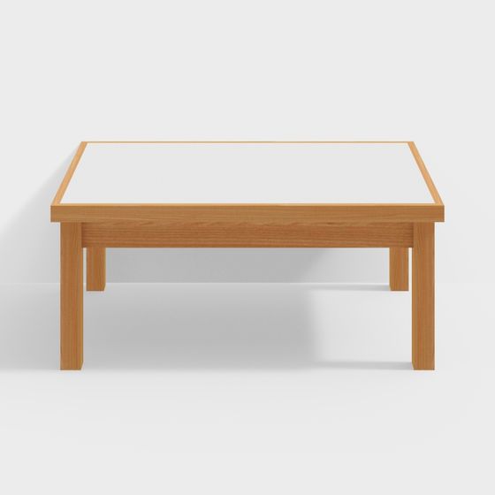 Low Poly Wooden Coffee Table 3D model