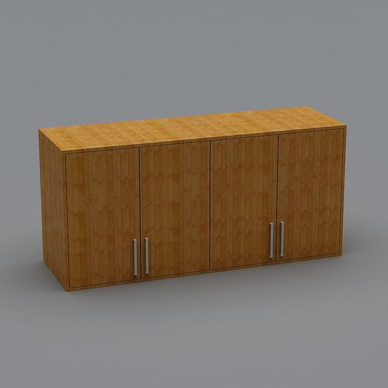 Minimalist and Functional Storage Cabinet 3D model