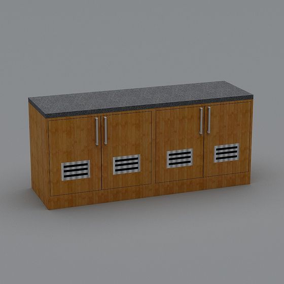 Minimalist Storage Cabinet 3D model